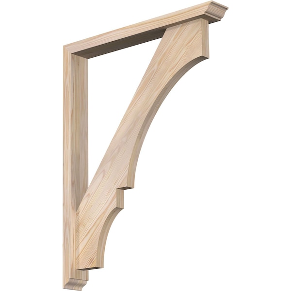 Ekena Millwork Balboa Traditional Smooth Bracket w/ Offset Brace, Douglas Fir, 3 1/2"W x 26"D x 34"H BKT0402X26X34BOA01SDF - main
